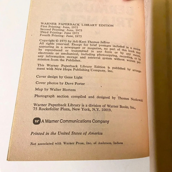 Vintage 1975 The Bermuda Triangle by Adi Kent  Thomas Jeffrey Paperback - Picture 7 of 15